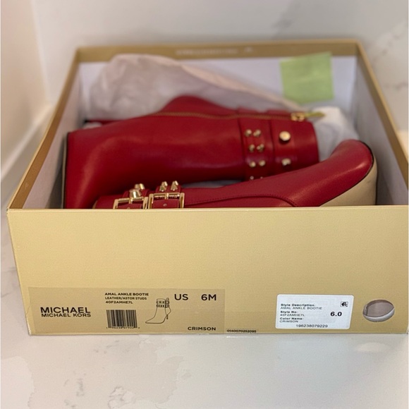 Michael Kors | Amal Studded Leather Ankle Boot - Picture 3 of 3